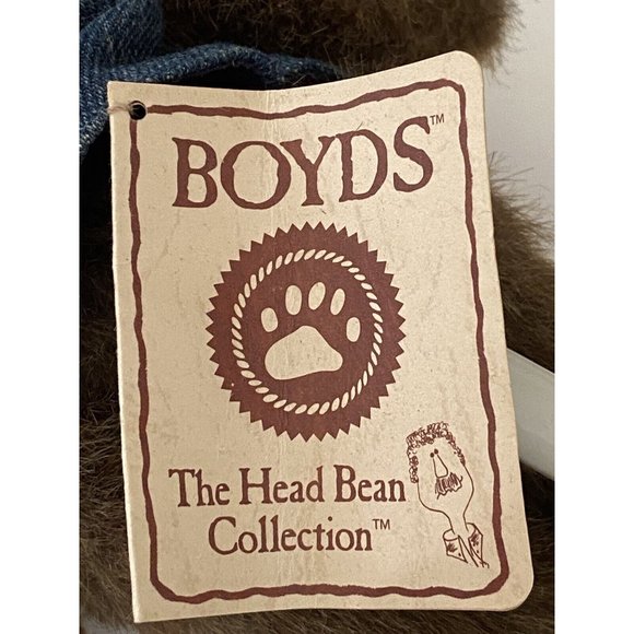 BOYDS BEAR Keep on Riding 8" Biker w Red Bandana‎ Jean Vest Embroidered Vintage - Picture 12 of 16